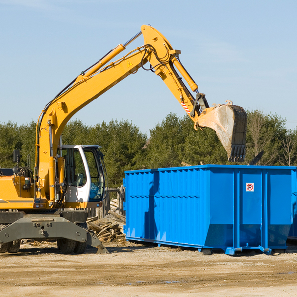 can i choose the location where the residential dumpster will be placed in Grandview